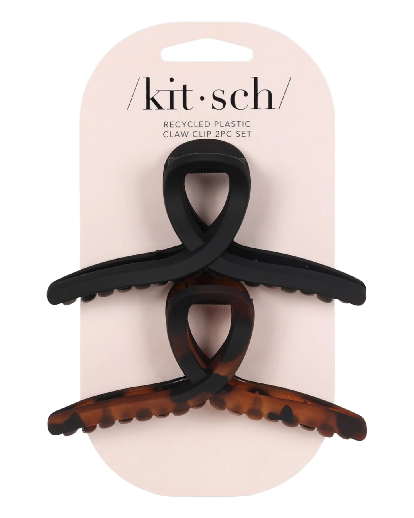 Large Loop Claw Clips |Black &T-Black & Tort