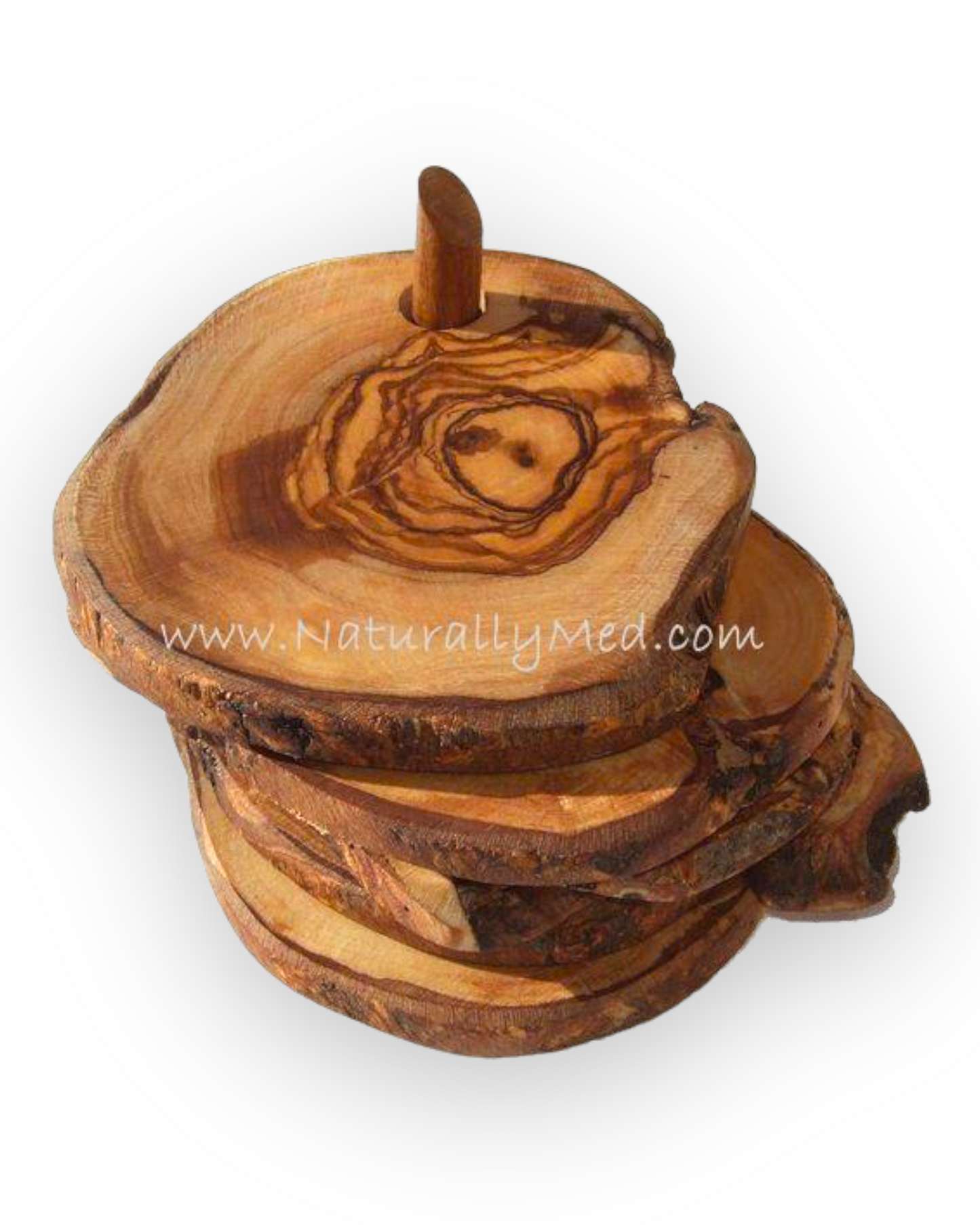 Olive Wood Coaster Set