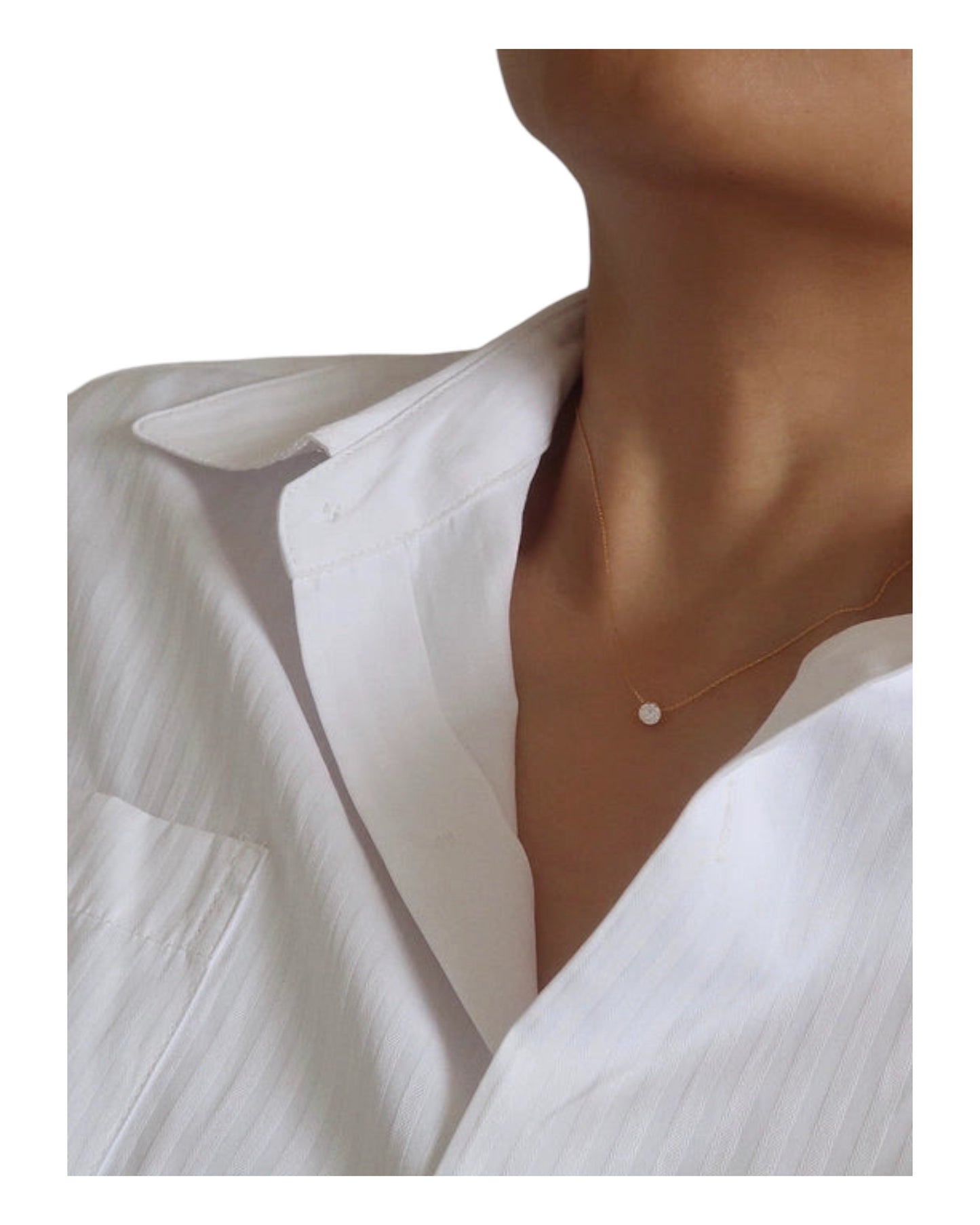 18k CZ Stone Necklace