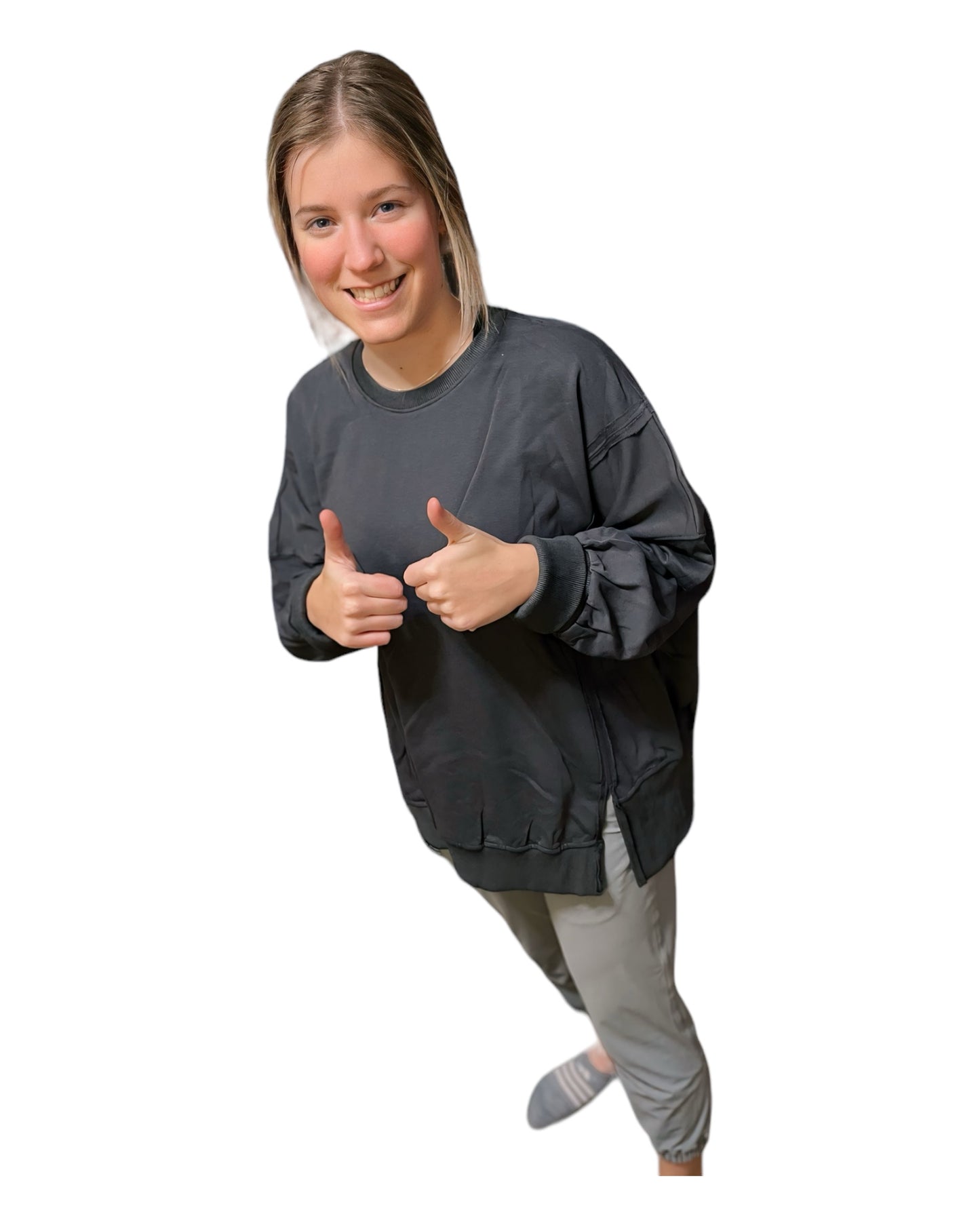 Jeanne Slit Sweatshirt