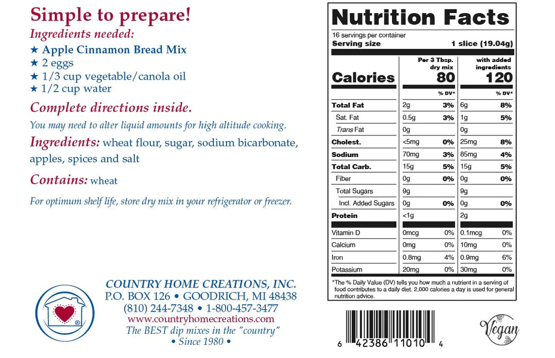 Apple Cider Bread Mix
