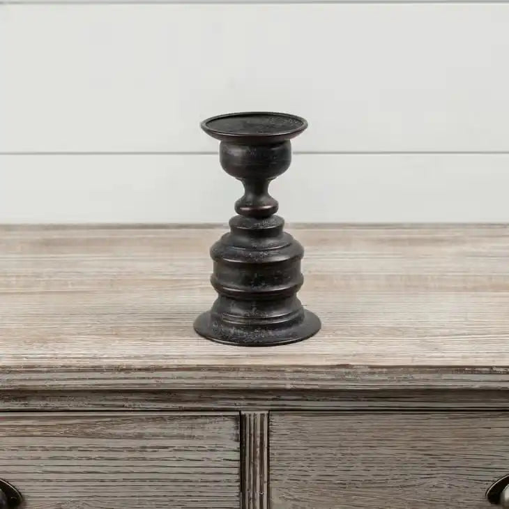 7.5" Black Candlestick