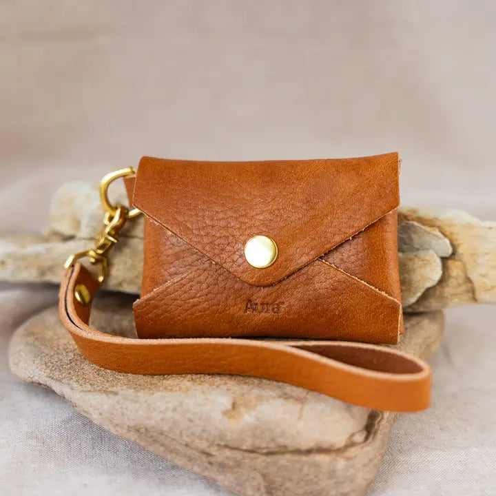 Wristlet Card Wallet/Brown