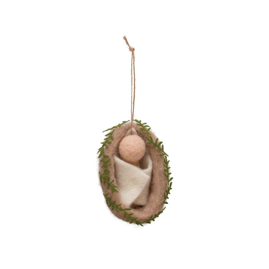Felt Baby Jesus Ornament