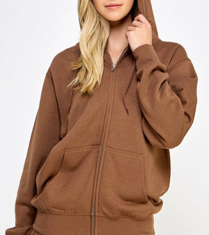 Boyfriend Zip Up Sweatshirt
