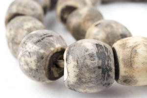Sphere Grey Bone Beads