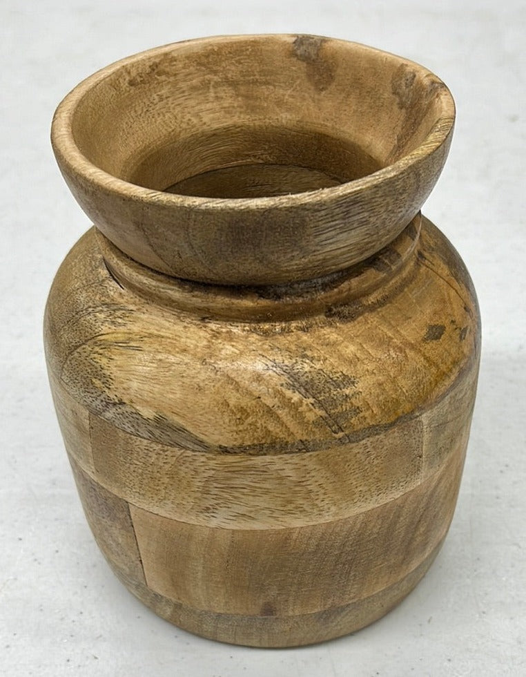 5" Wood Vase