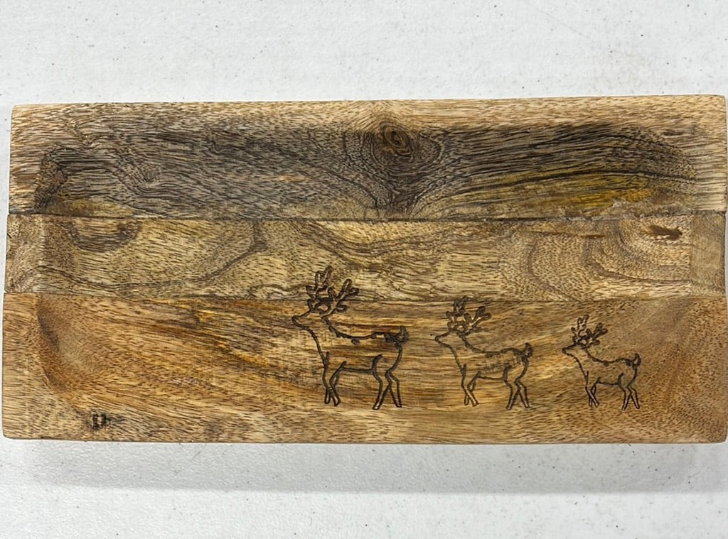 Mango Wood Deer Tray