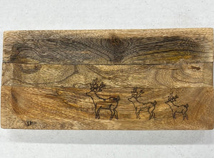 Mango Wood Deer Tray