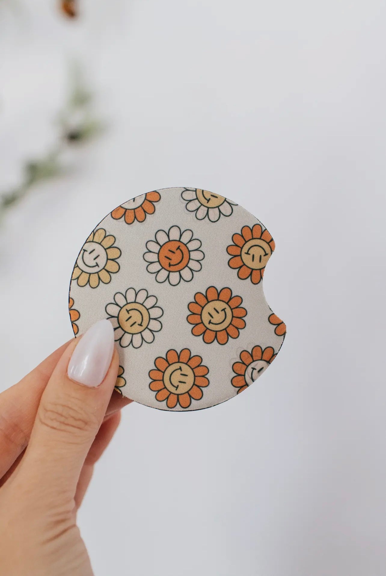 Smiling Daisies Car Coasters