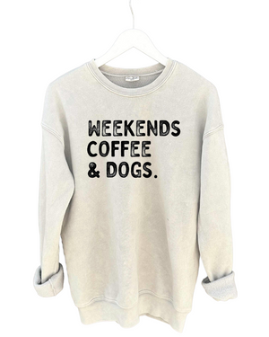 Weekend & Dogs Sweatshirt |S| W-White Dove : Small