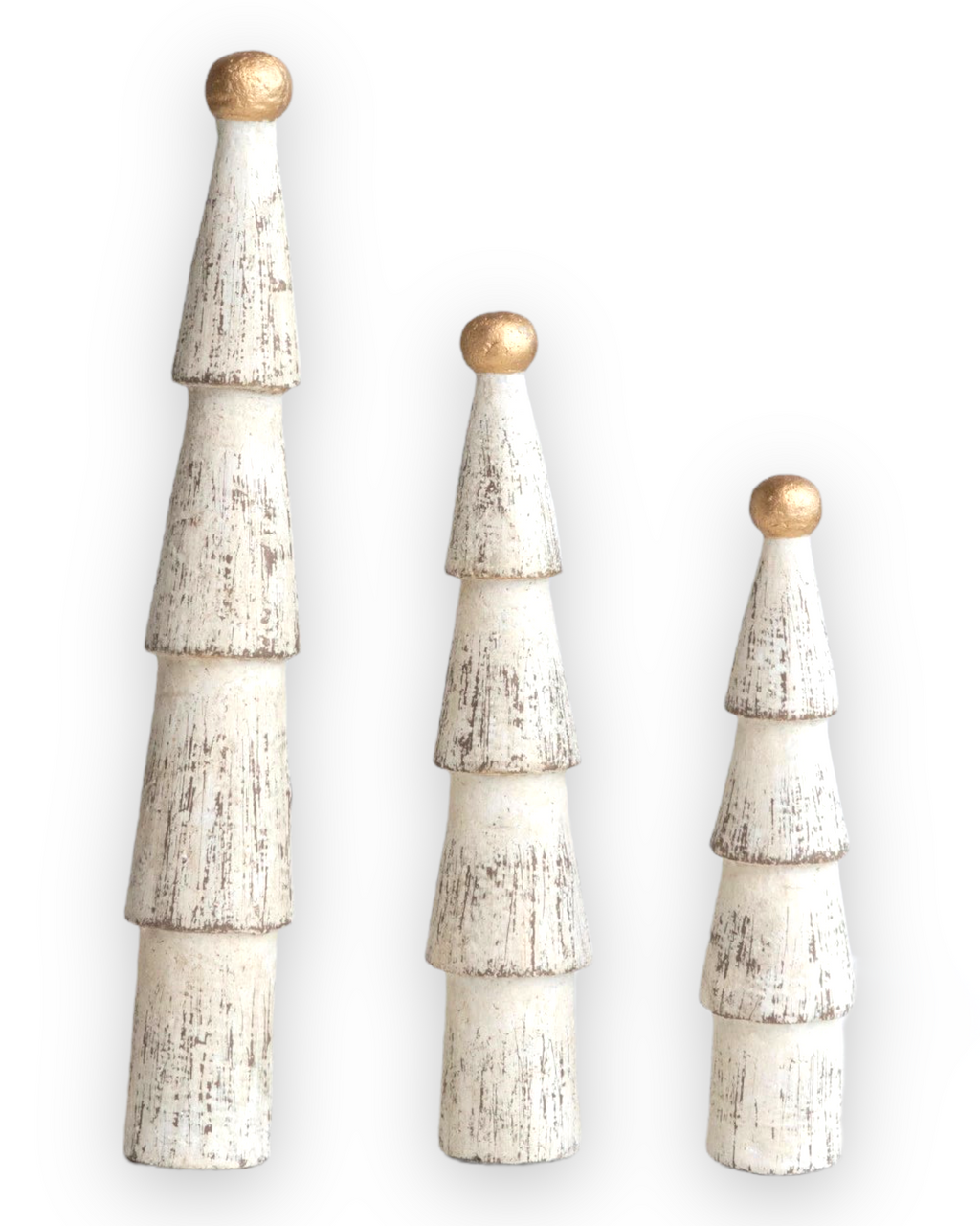 Cream Mache Trees