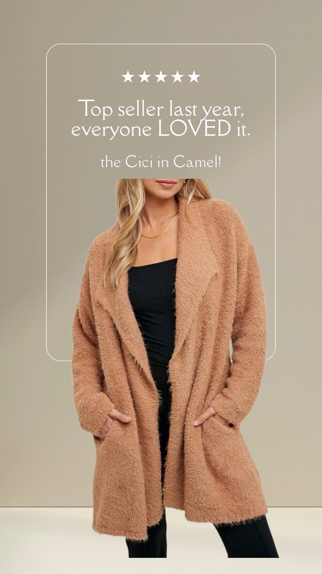 Cici Cardigan/Coat (Camel)