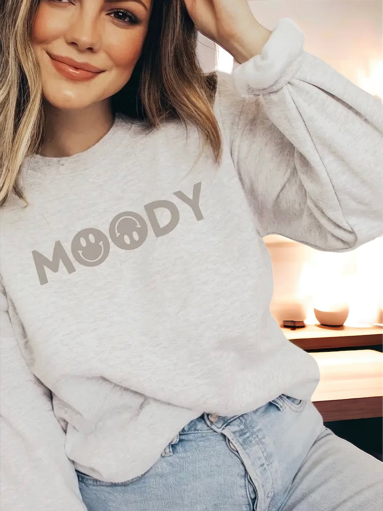 Moody Happy Face Sweatshirt