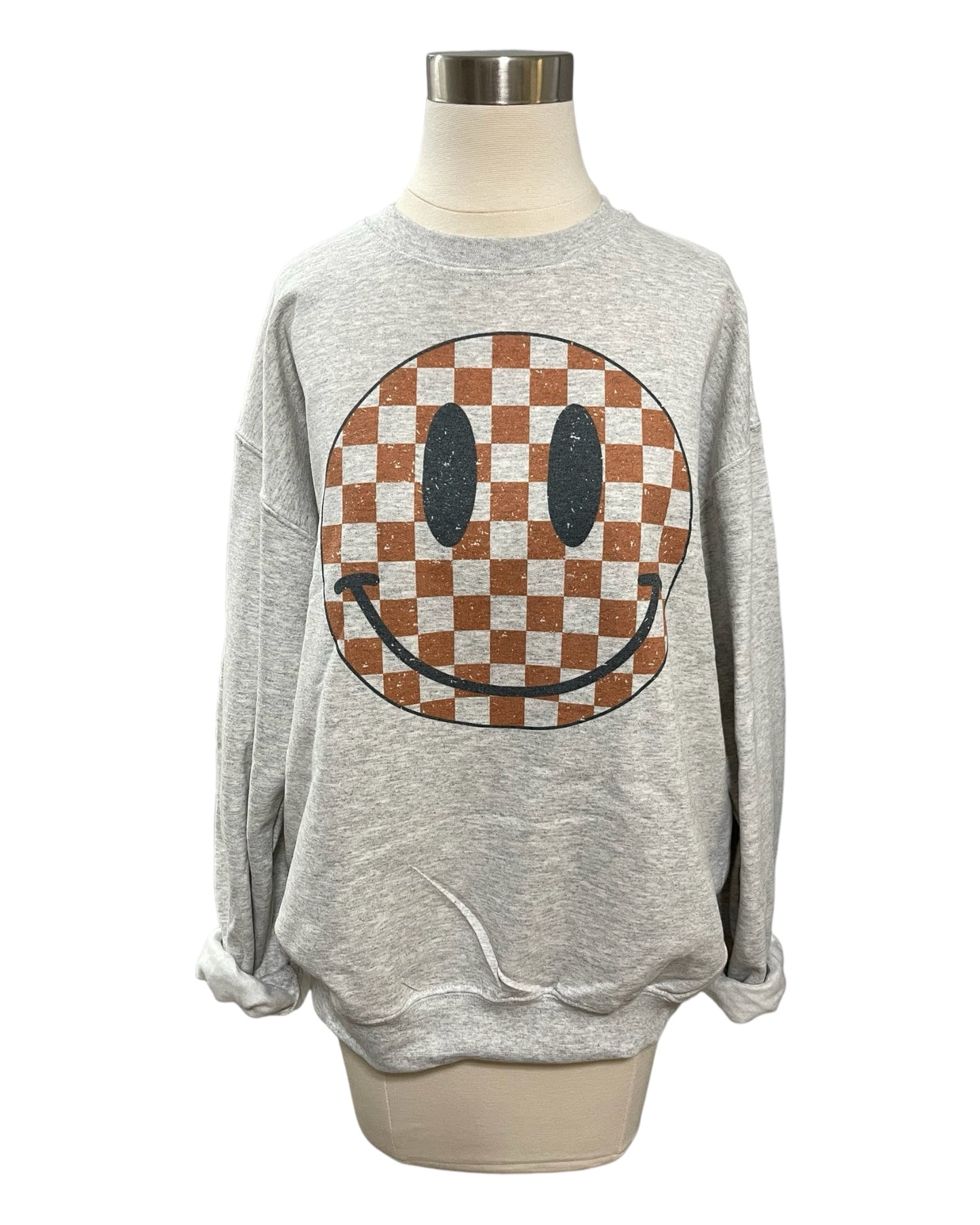 Checker Happy Face Sweatshirt