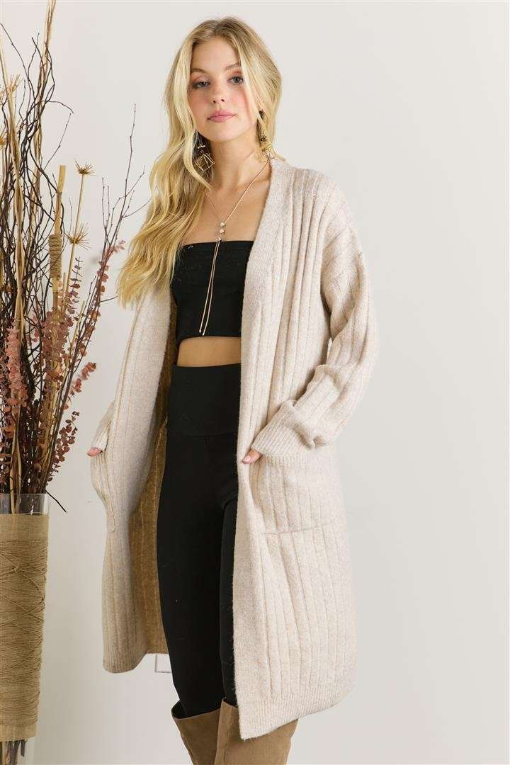 Sina Cable Knit Cardigan Sweater