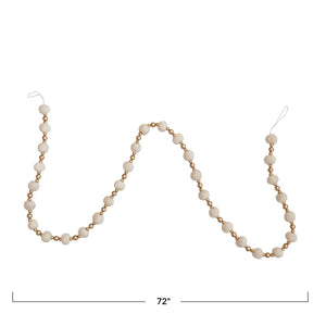 72'' Wool & Bead Garland